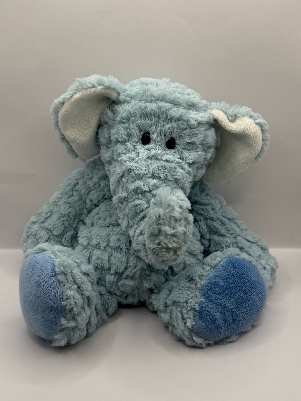 Demdaco Nat & Jules Light Blue Plush Elephant Stuffed Animal